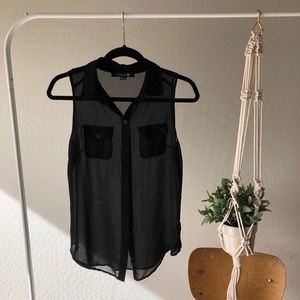 Forever 21 Sheer button up blouse
